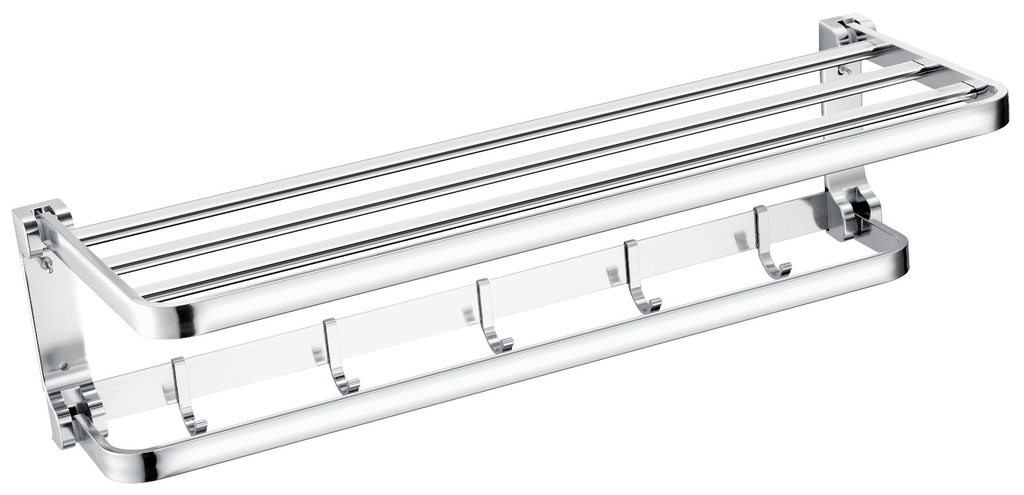 銀色 不鏽鋼毛巾架 E款