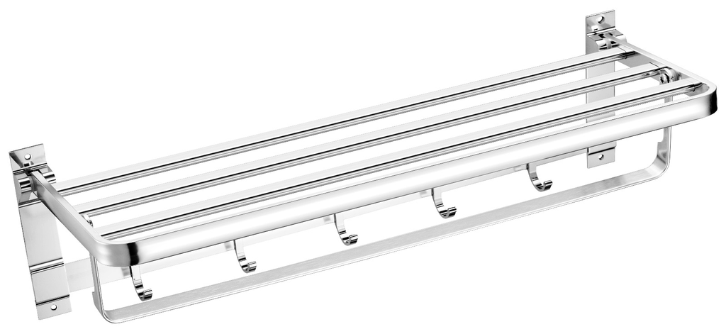 銀色 不鏽鋼毛巾架 A款