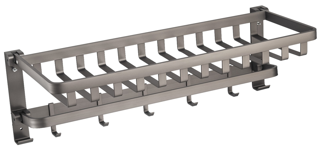 灰黑色 不鏽鋼毛巾架 C款